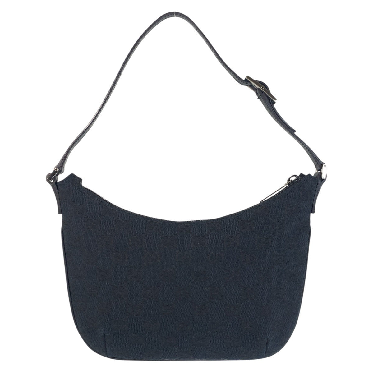 Gucci 005 GG Leather Canvas Black Shoulder Bag