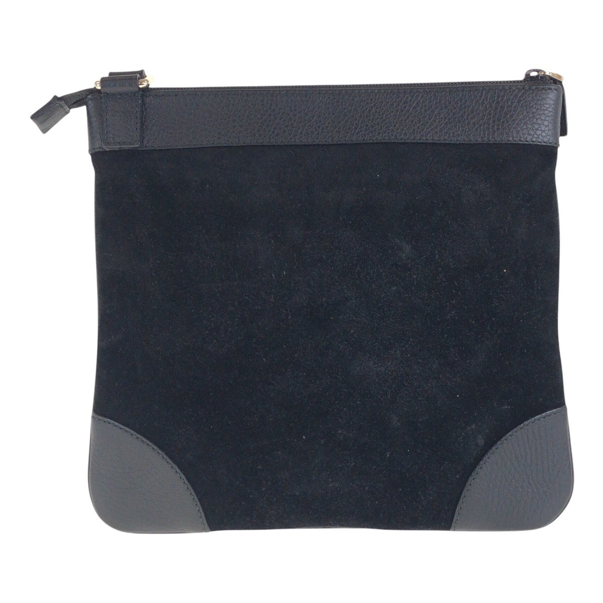 Gucci 272 396 , Metal Leather Suede Black Silver Crossbody Bag