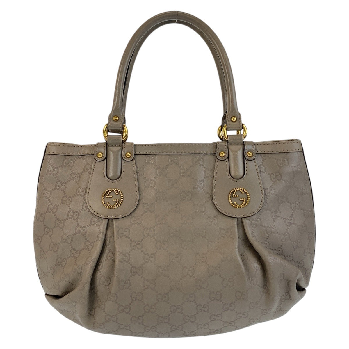 Gucci Greige Metal Scarlet Guccissima Leather Gold Tote Bag