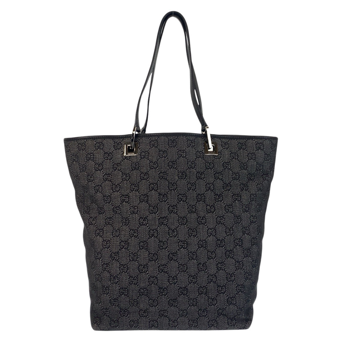 Gucci GG Leather Canvas Black Shoulder Bag 10
