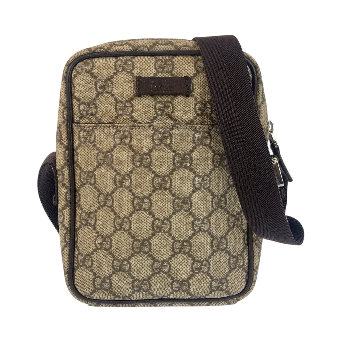 Gucci GG Supreme pochette Canvas Beige Shoulder Bag