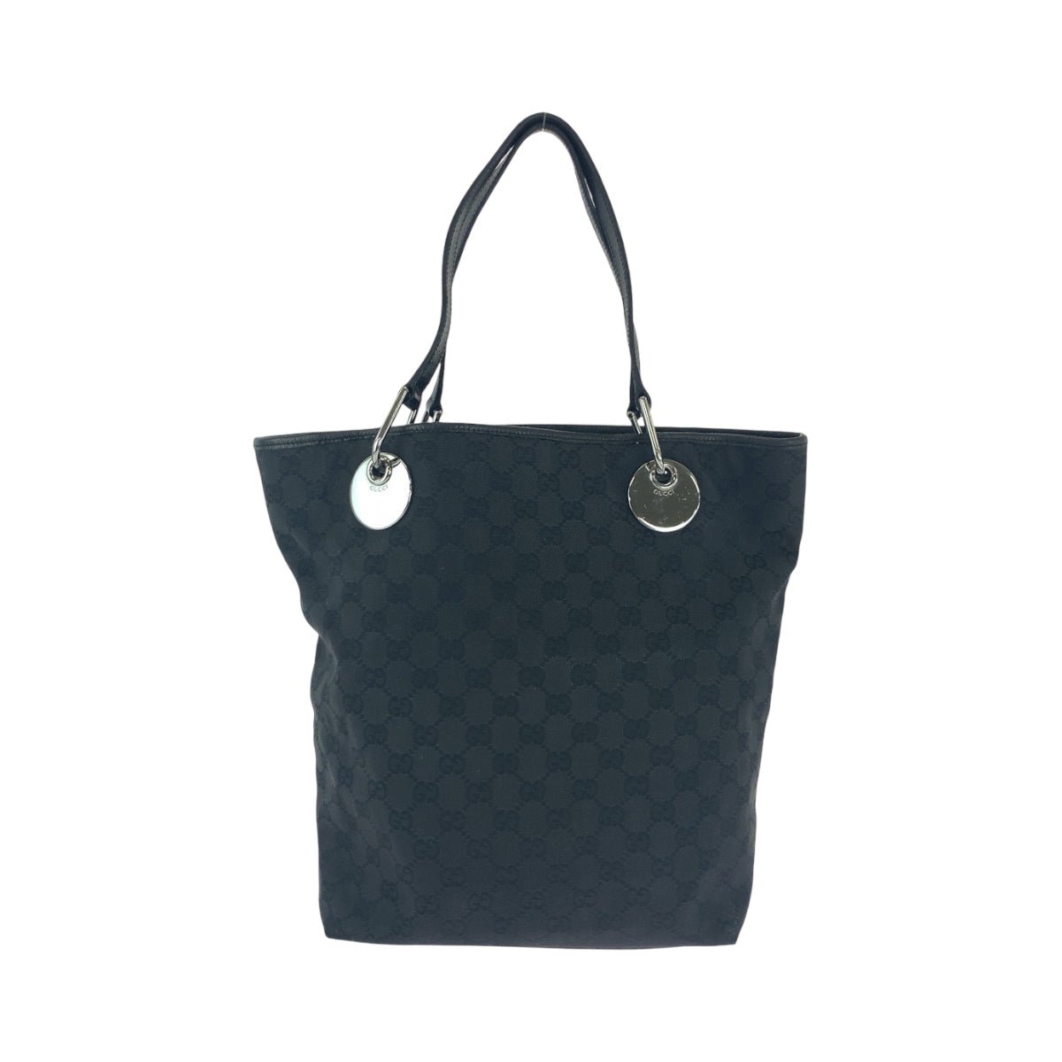 Gucci GG SilverMetal Canvas Black Shoulder Bag 7