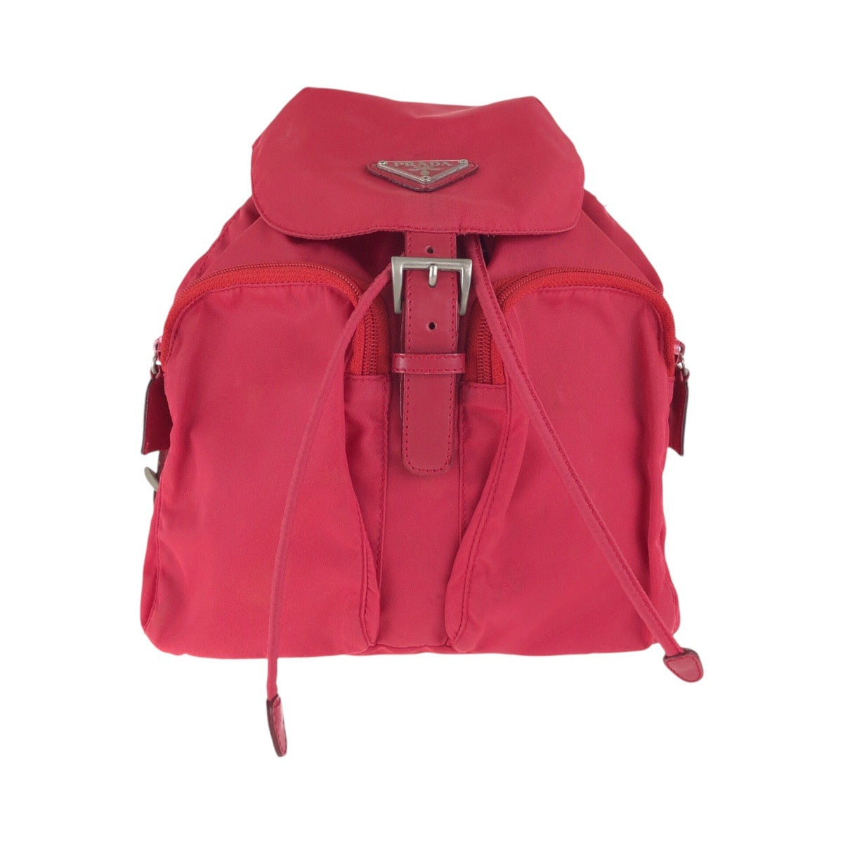 Backpack Test Triangle With Handbag Nylon Red
