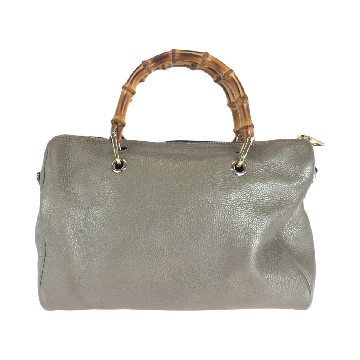 Gucci Bamboo Leather Gold Shoulder Bag