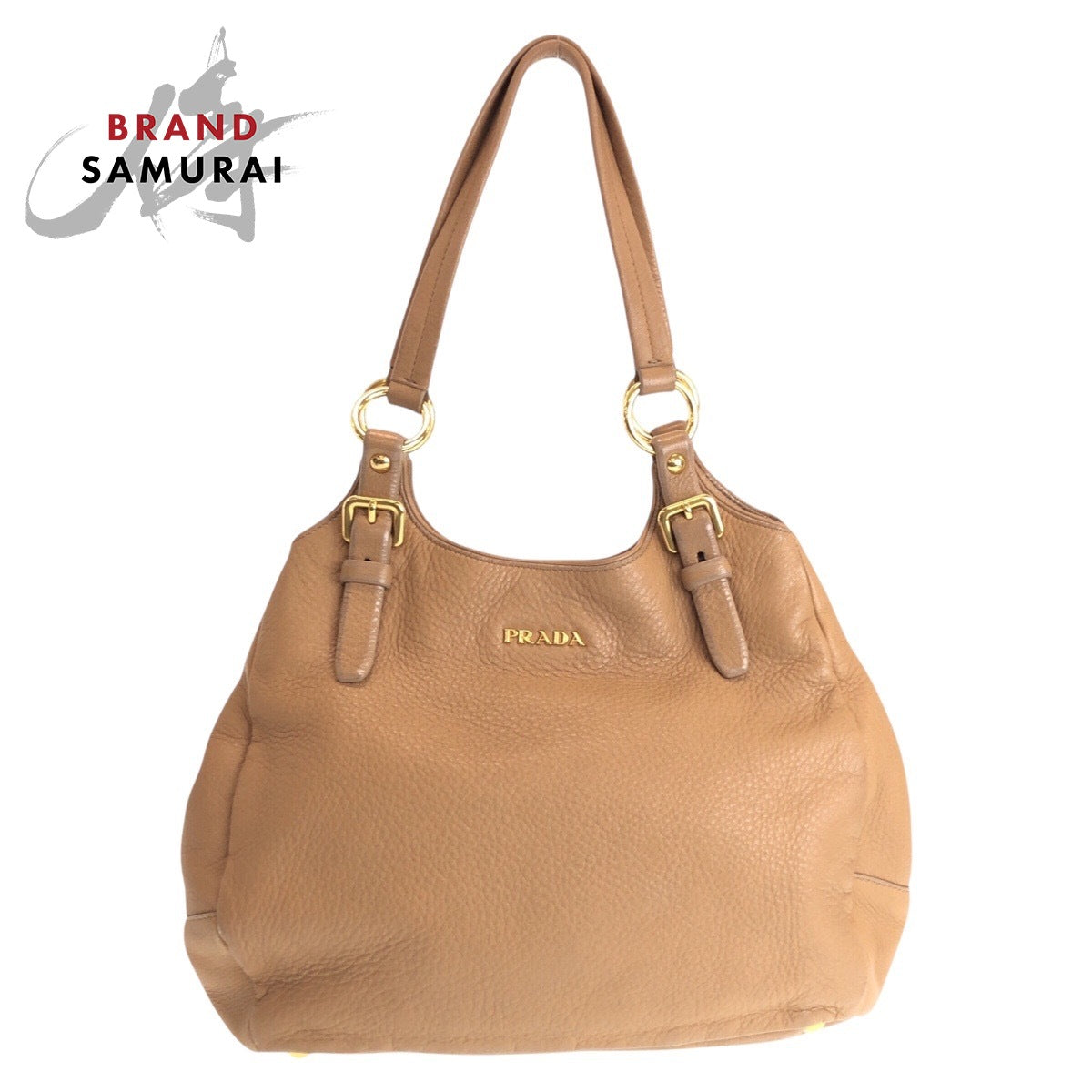 Shoulder Bag Metal Leather Beige