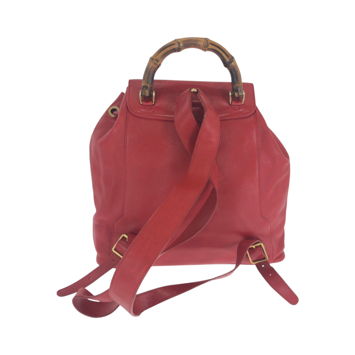 Gucci Backpack 003 Metal Backpack Leather Brown Red Gold