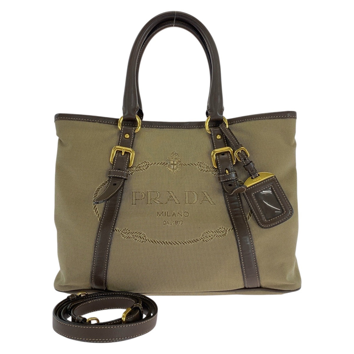 Tote Bag , Khaki Gold Metal Tote Leather Canvas Shoulder Bag