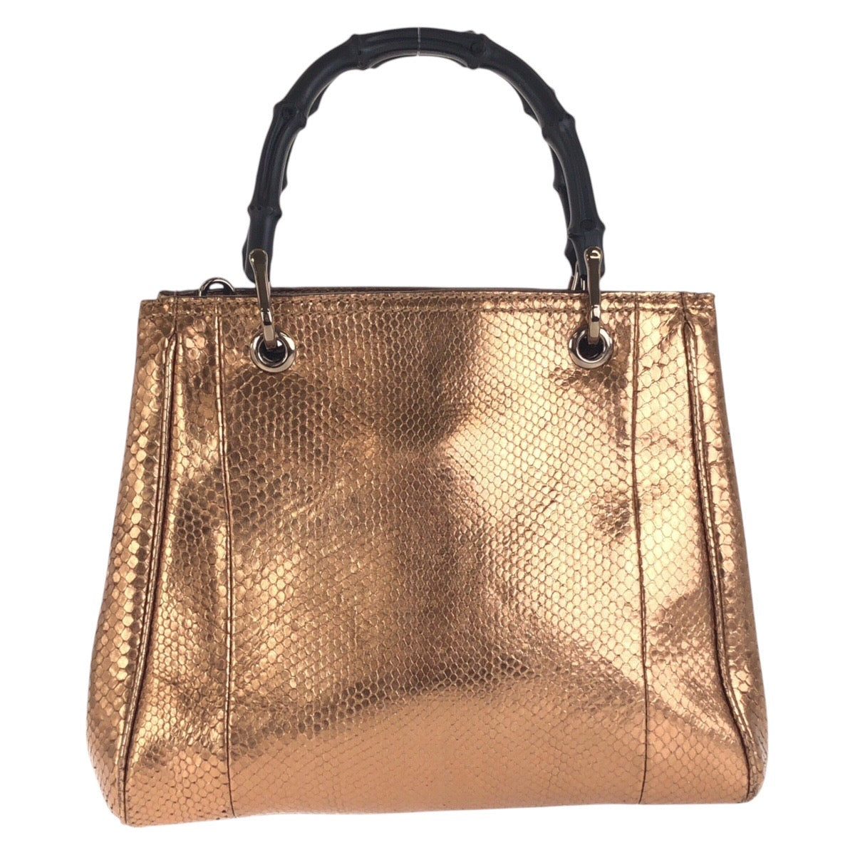 Gucci Python Bamboo Shopper 2Way Bag Travel Bag