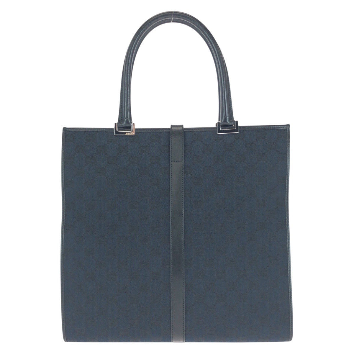 Gucci 002 GG SilverMetal Jackie Canvas Black Tote Bag 3