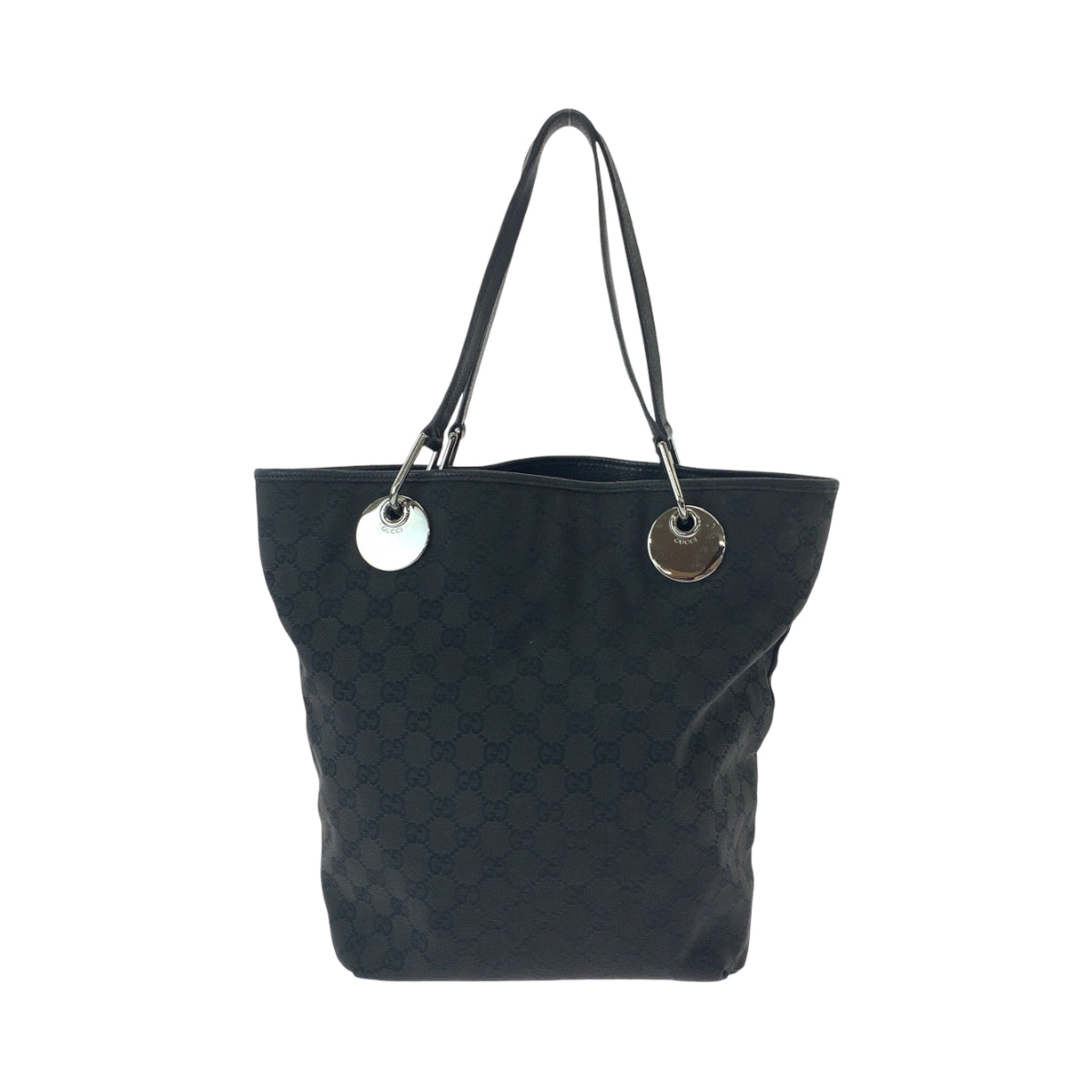 Gucci GG SilverMetal Canvas Black Shoulder Bag 10