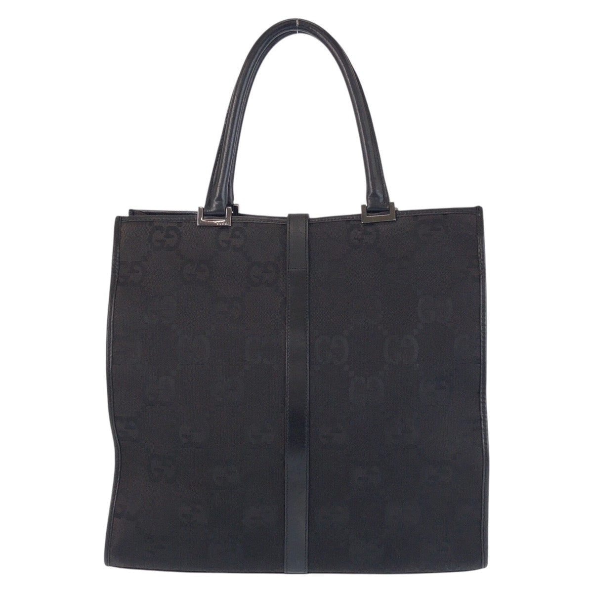 Gucci 002 GG , Jackie GG Leather Canvas Black Shoulder Bag
