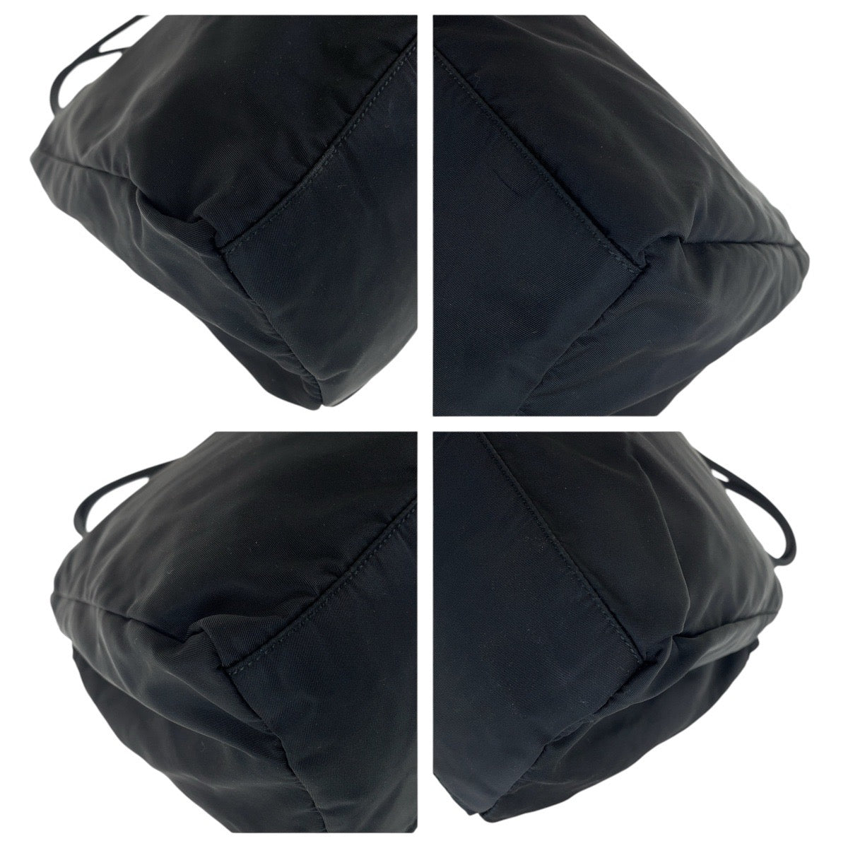 Prada Tessuto Triangle Plate Tote Bag Nylon Logo