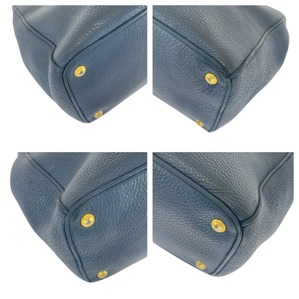 Prada Daino 2Way Bag Leather Vitello Logo Travel Bag