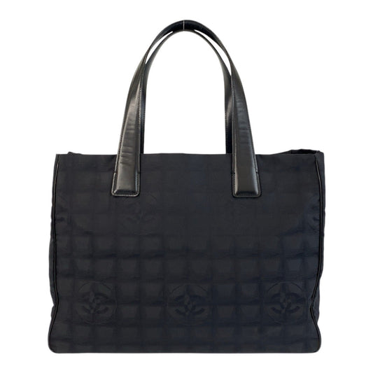 Chanel Nylon GoldMetal New line Black Leather Travel Bag