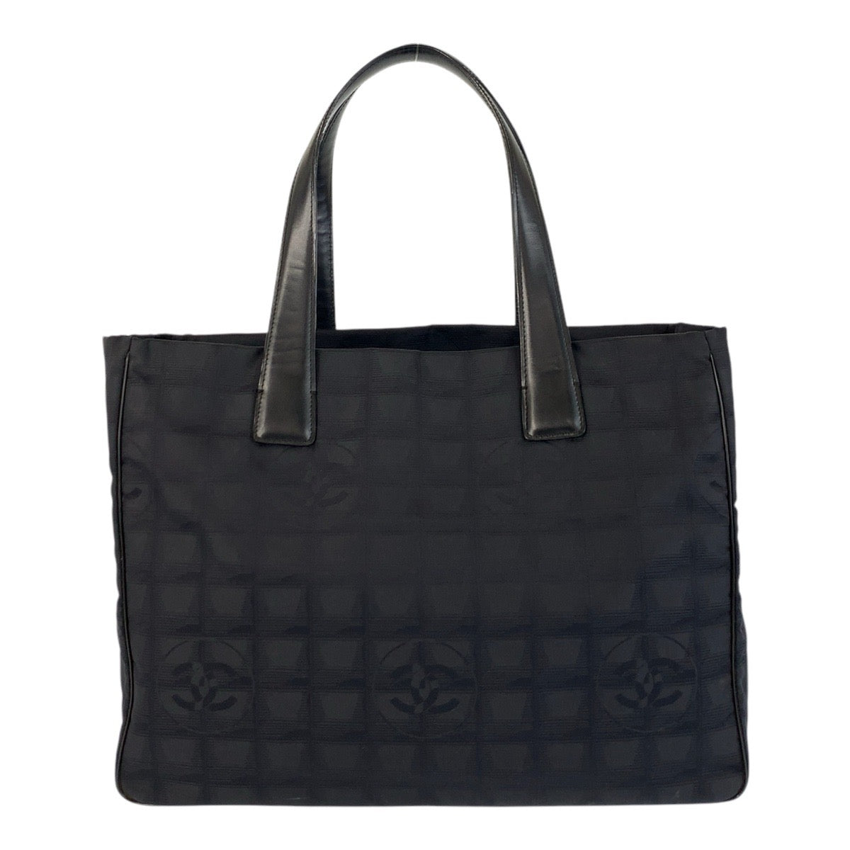 Chanel Nylon GoldMetal New line Black Leather Travel Bag