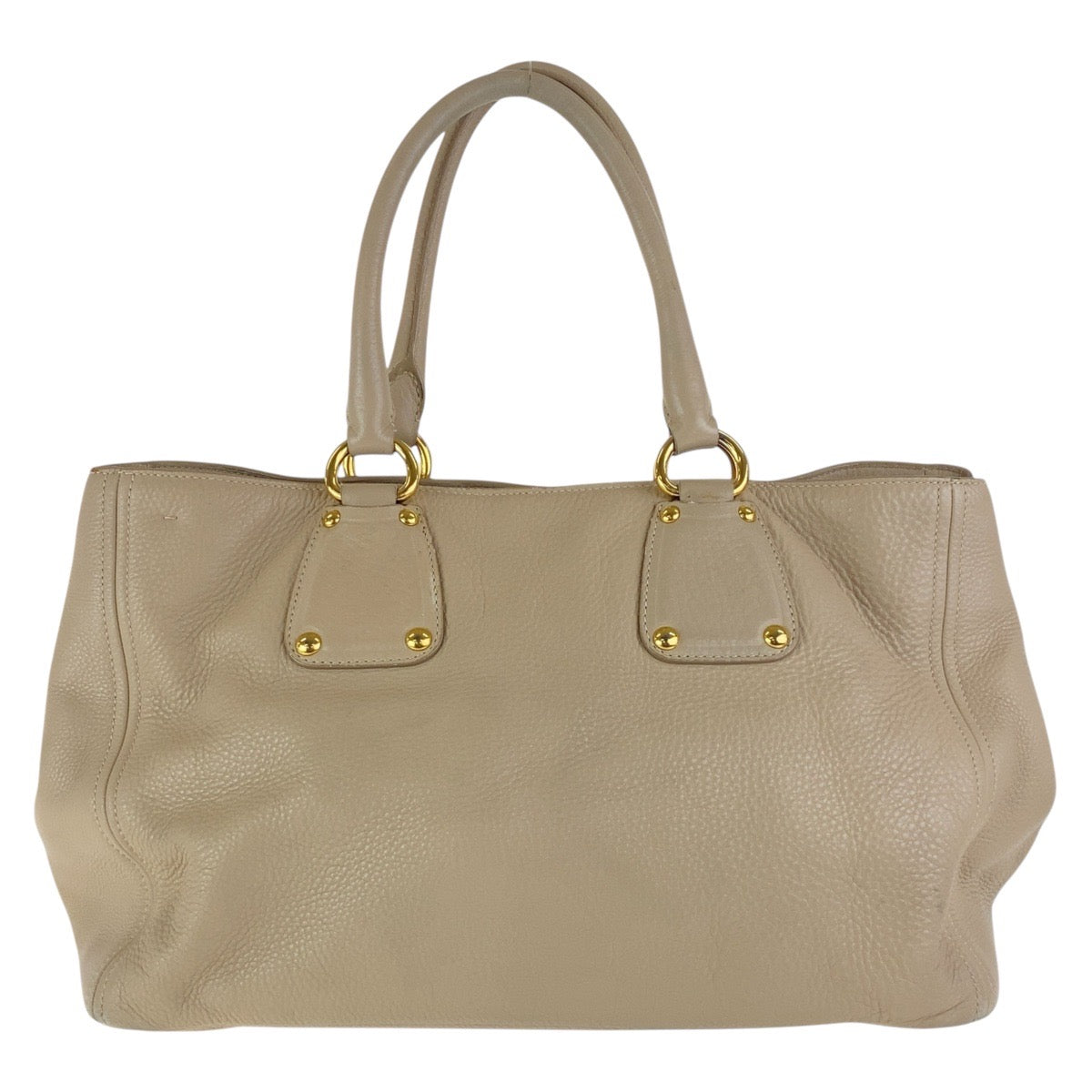 Tote Bag Metal Tote Bag Shoulder Bag Leather Beige