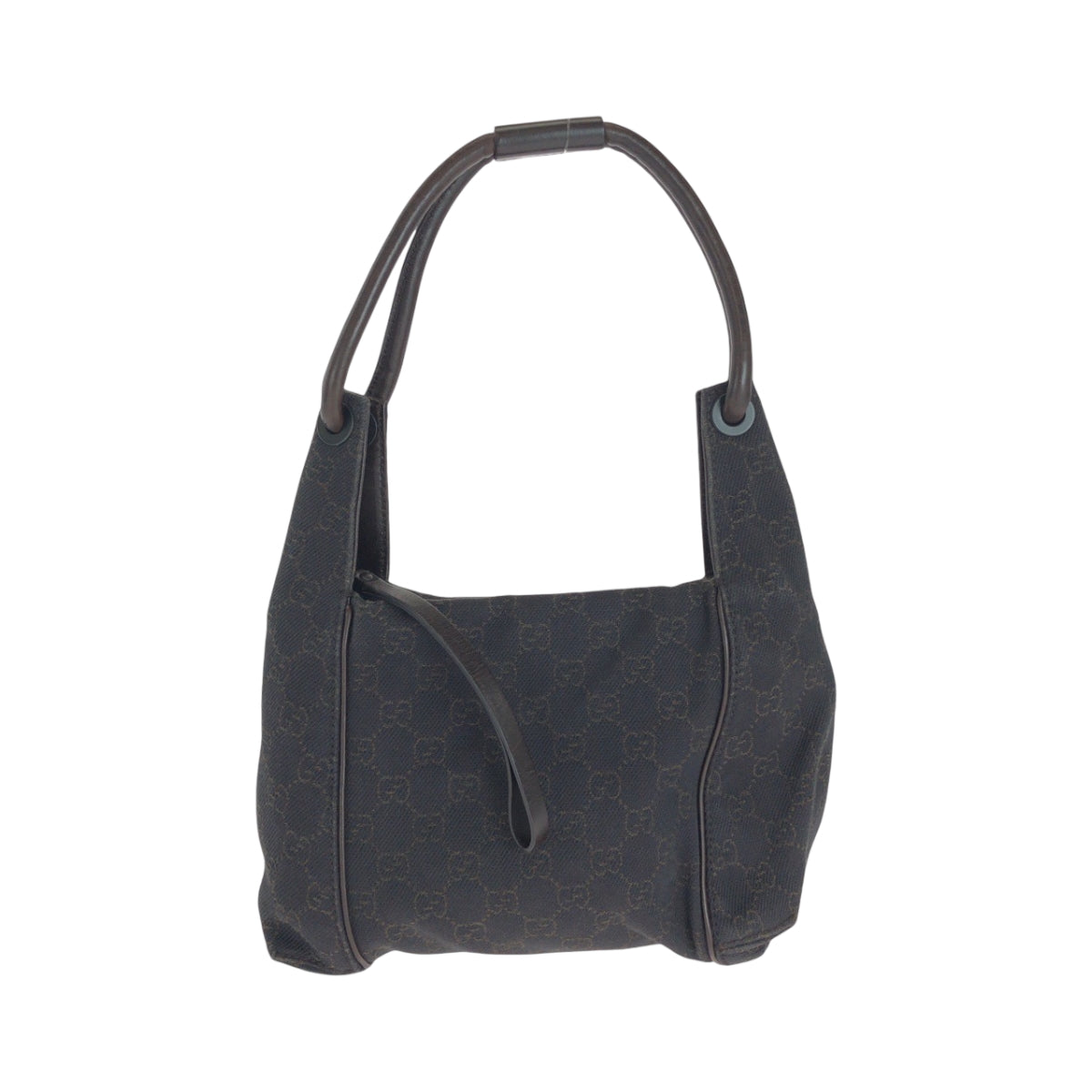 Gucci GG Metal Canvas Black Brown Shoulder Bag