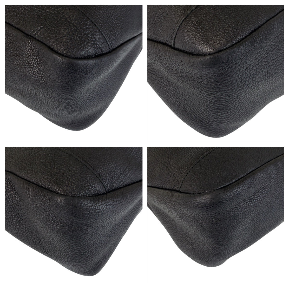 Gucci GoldMetal Unisex Leather Black Shoulder Bag