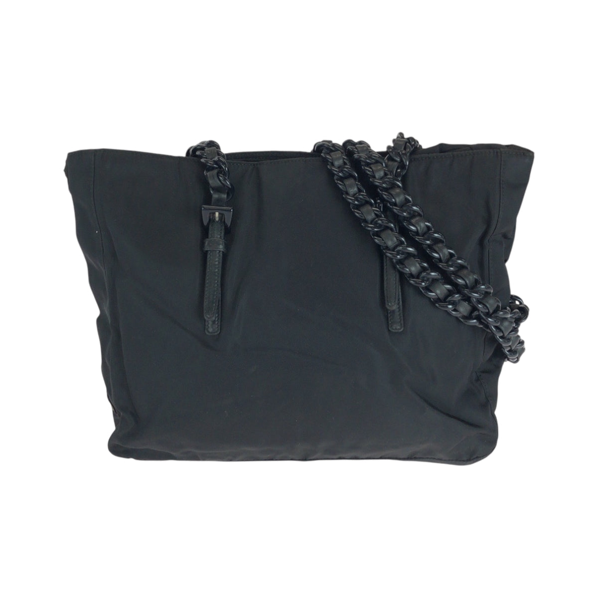 Tote Bag Silvermetal Chaintote Bag Shoulder Bag Nylon Black