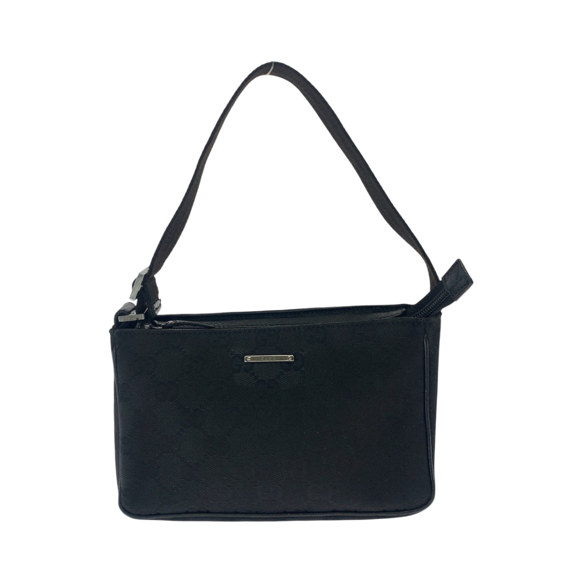 Gucci GG SilverMetal accessory pouch Canvas Black Handbag