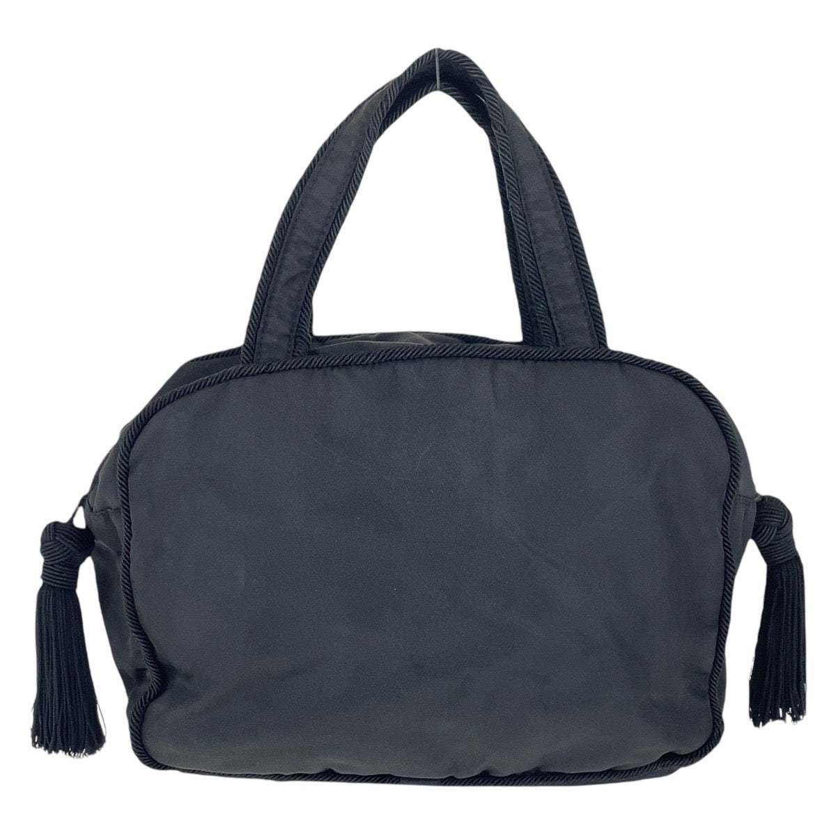 Beads Silvermetal Handbag Tote Bag Test Tassel Nylon Black
