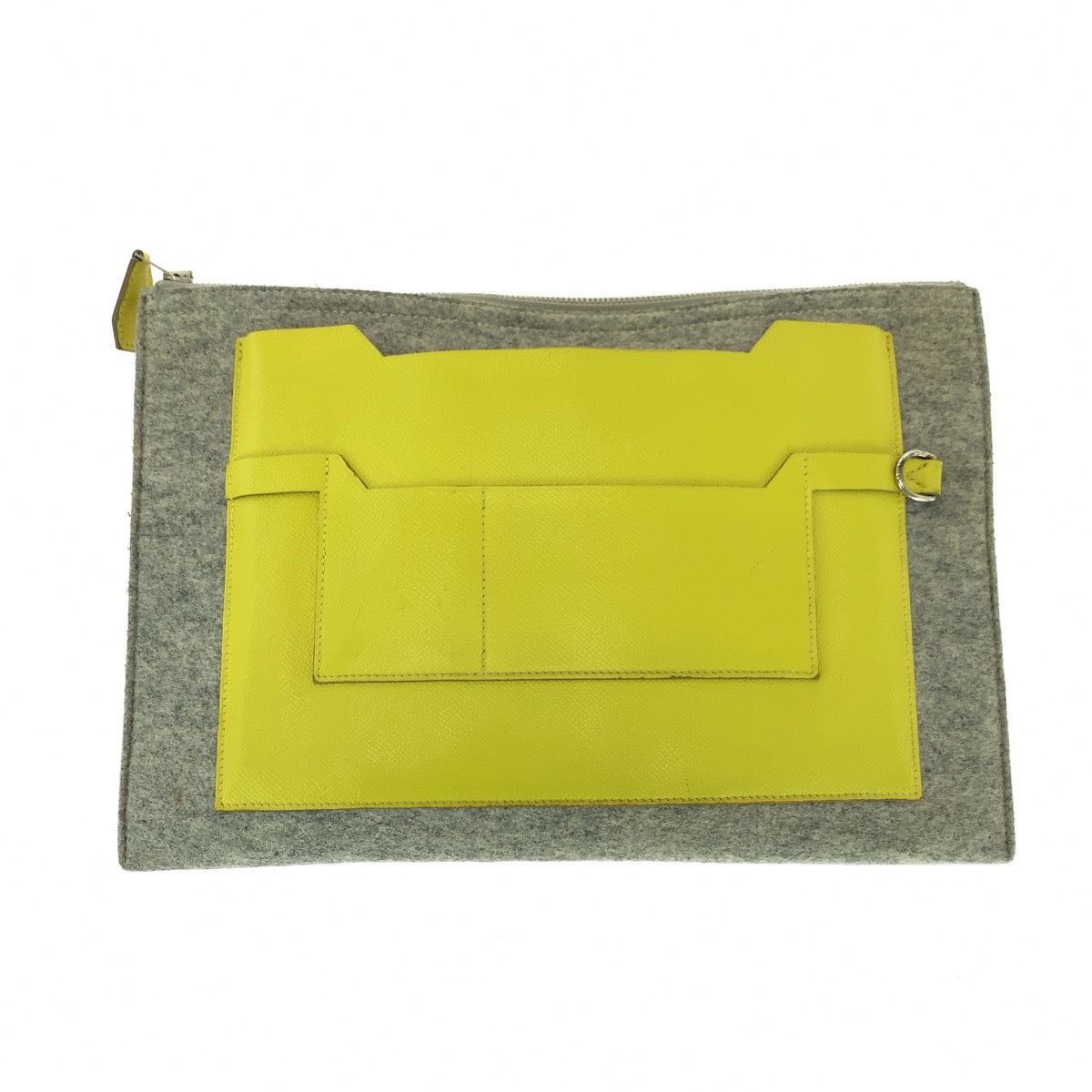 Clutch Bag Felt, Epsom Griclair Yellow Zanzibar