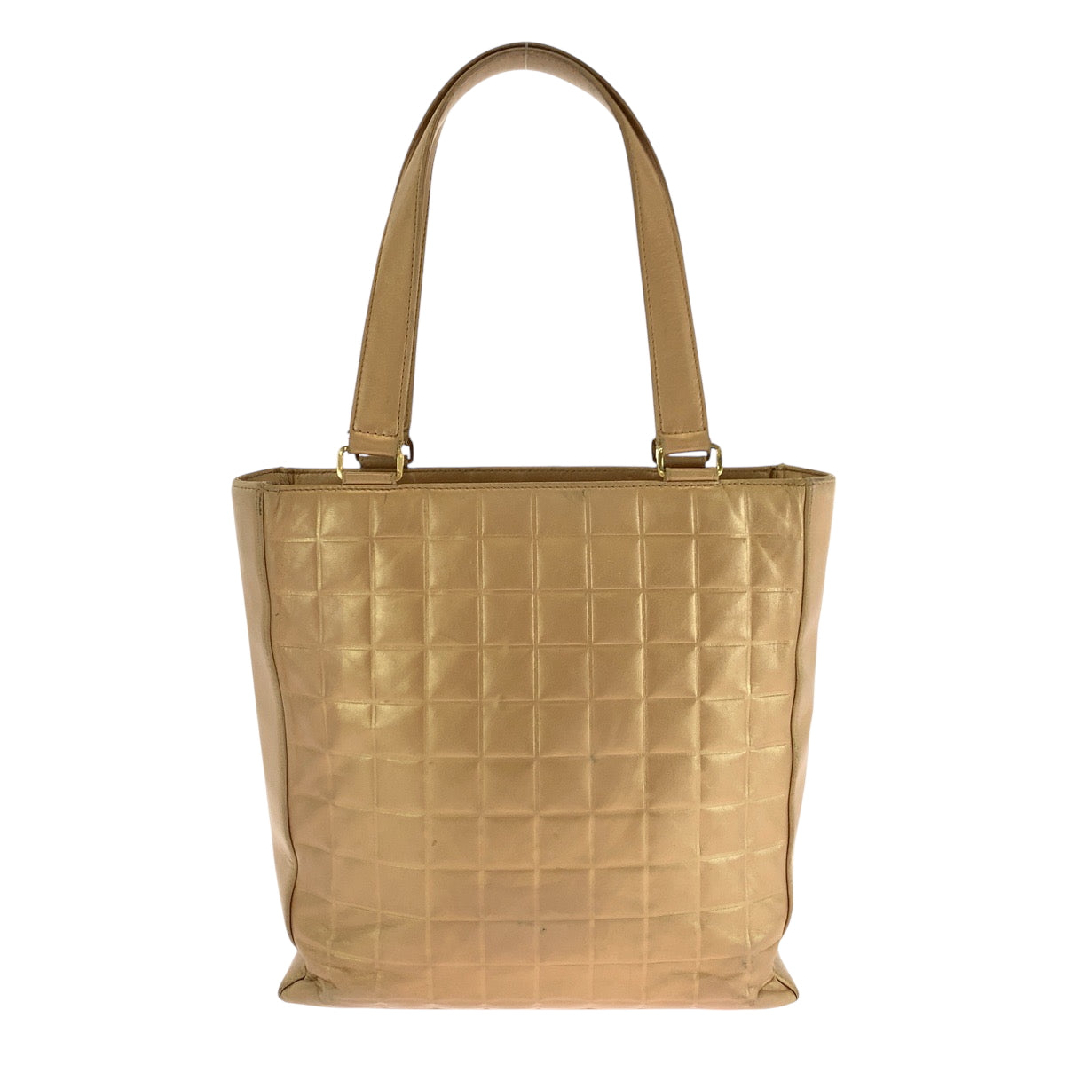 Chanel lambskin Bronze GoldMetal Chocolate bar COCO Tote Bag