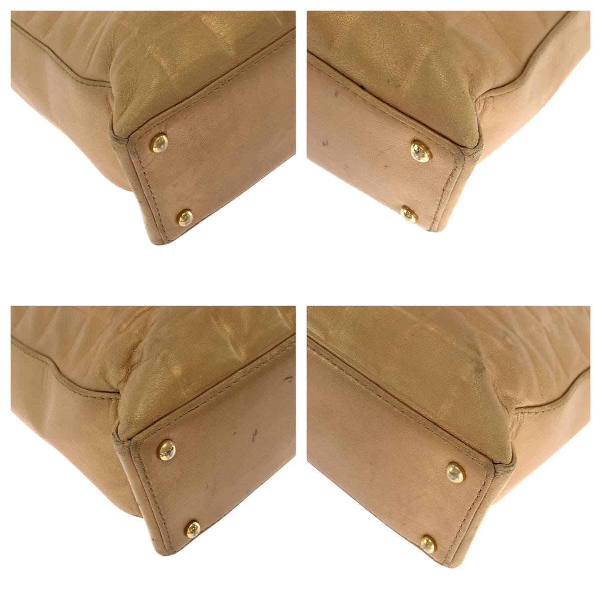Chanel lambskin Bronze GoldMetal Chocolate bar COCO Tote Bag