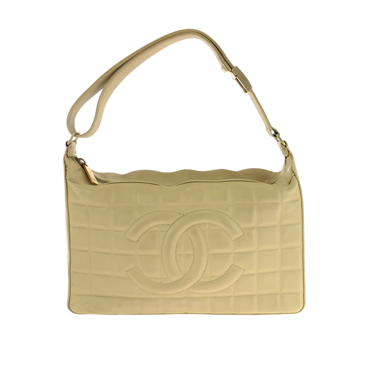 Chanel lambskin COCO Mark Gold Beige Shoulder Bag