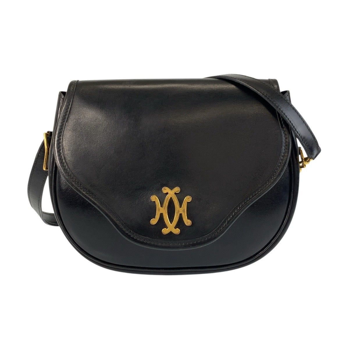 Hermes Shoulder Bag Goldmetal Shoulder Bag Pochette Women Leather Black