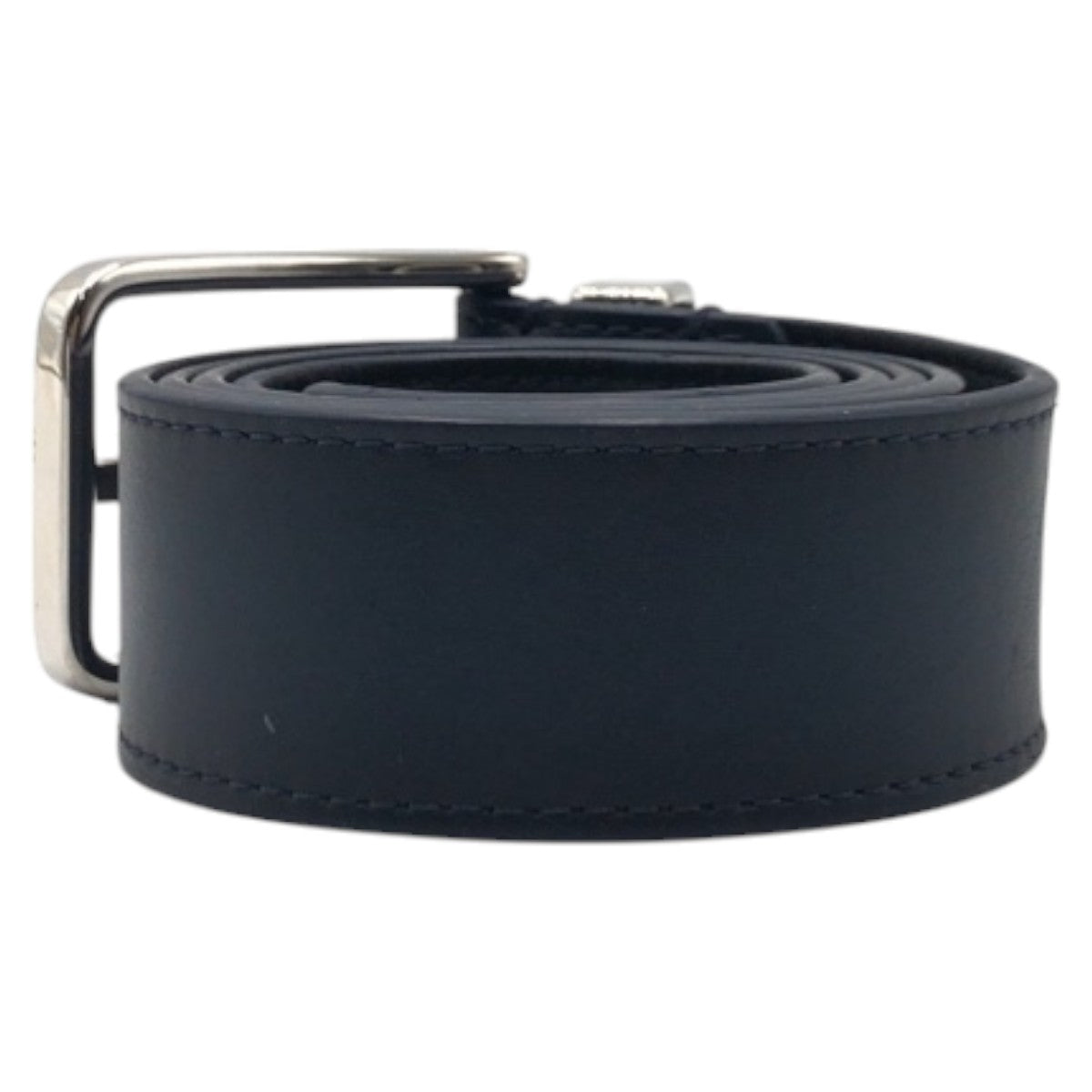 Louis Vuitton M0172 ont Neuf Leather Silver Navy Belt