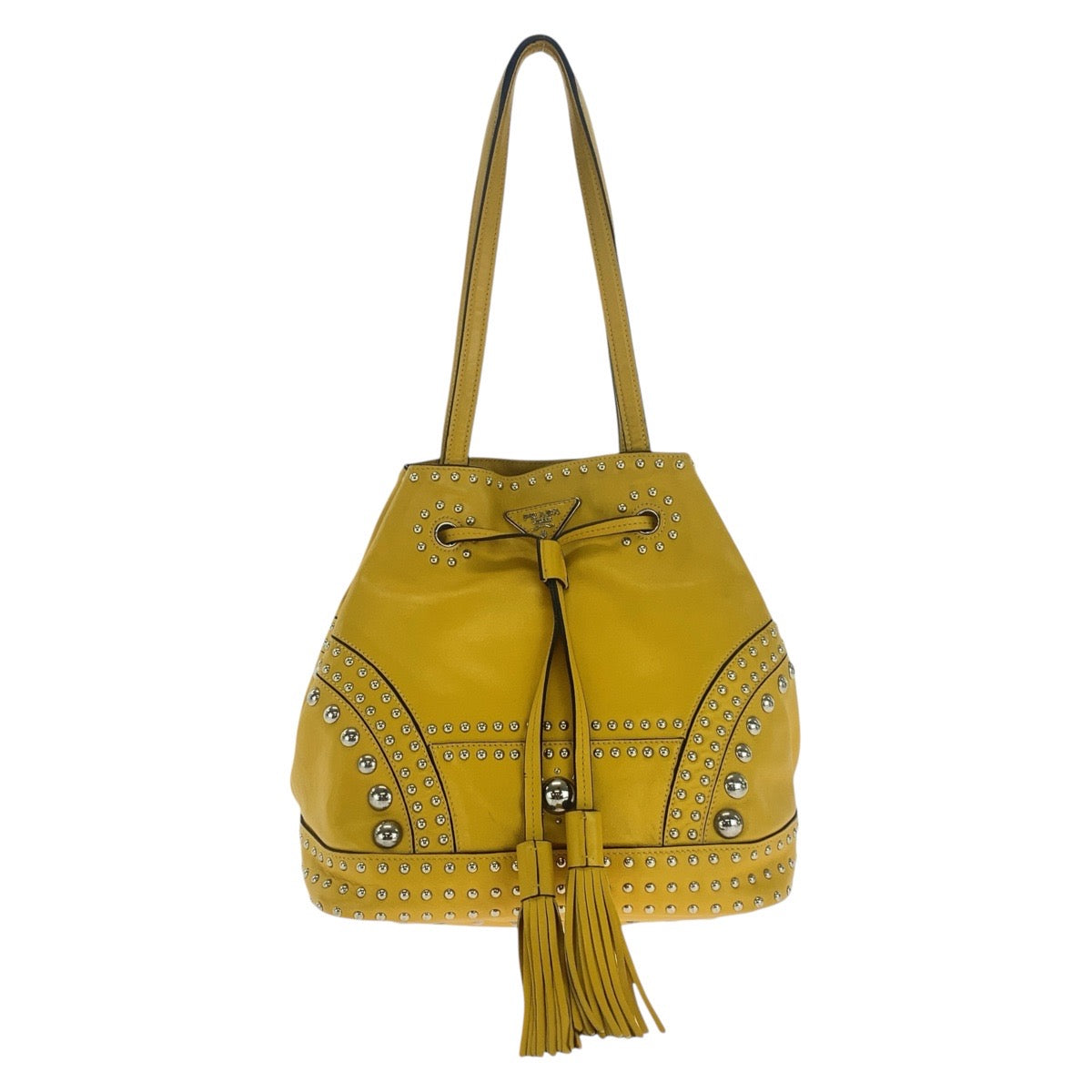 Prada Triangle Plate Shoulder Bag Leather Logo Shoulder Bag 501938