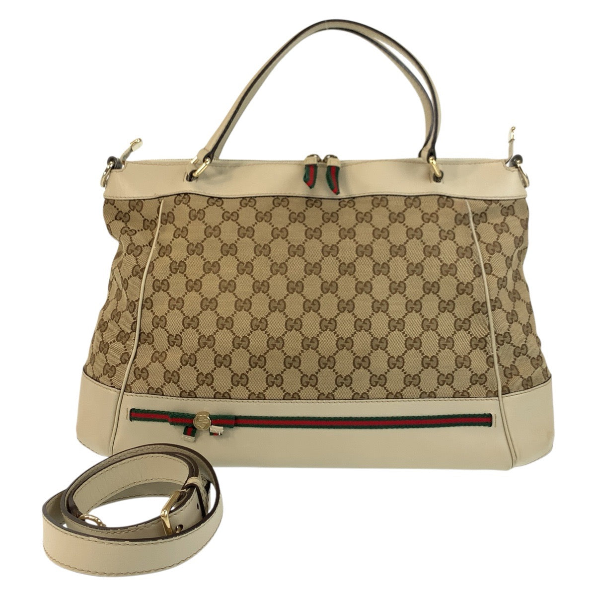 Gucci Mayfair 2Way Bag Canvas Travel Bag