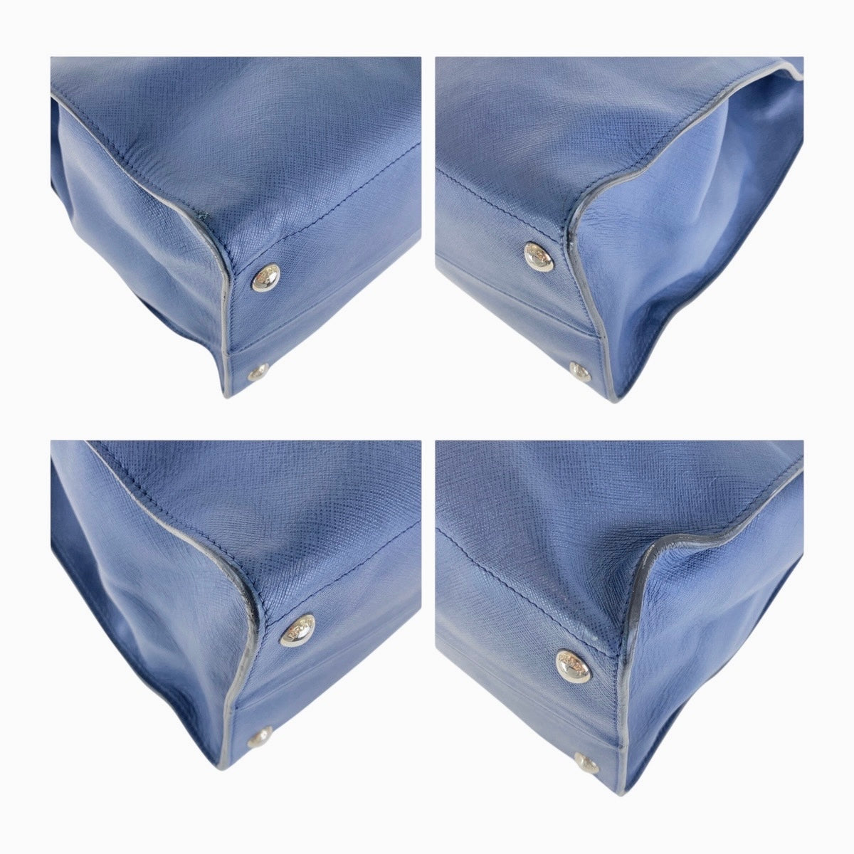 Tote Bag S Navy Silvermetal Tote Bag Leather Shoulder Bag