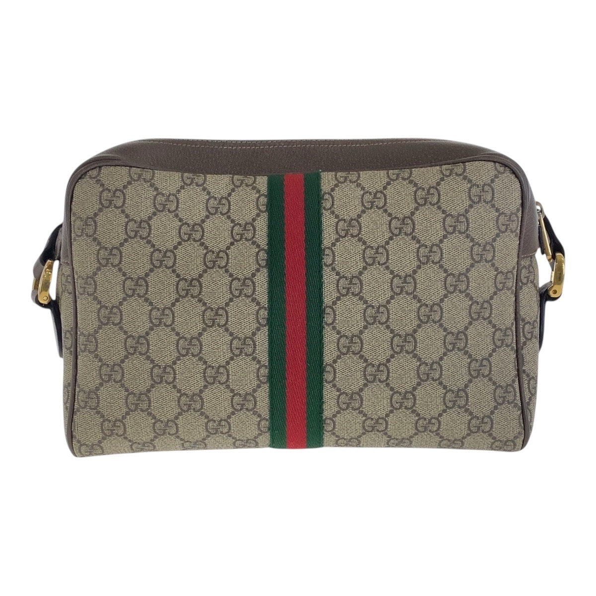 Gucci GG Supreme Gold Ophidia Leather Canvas Beige Crossbody Bag