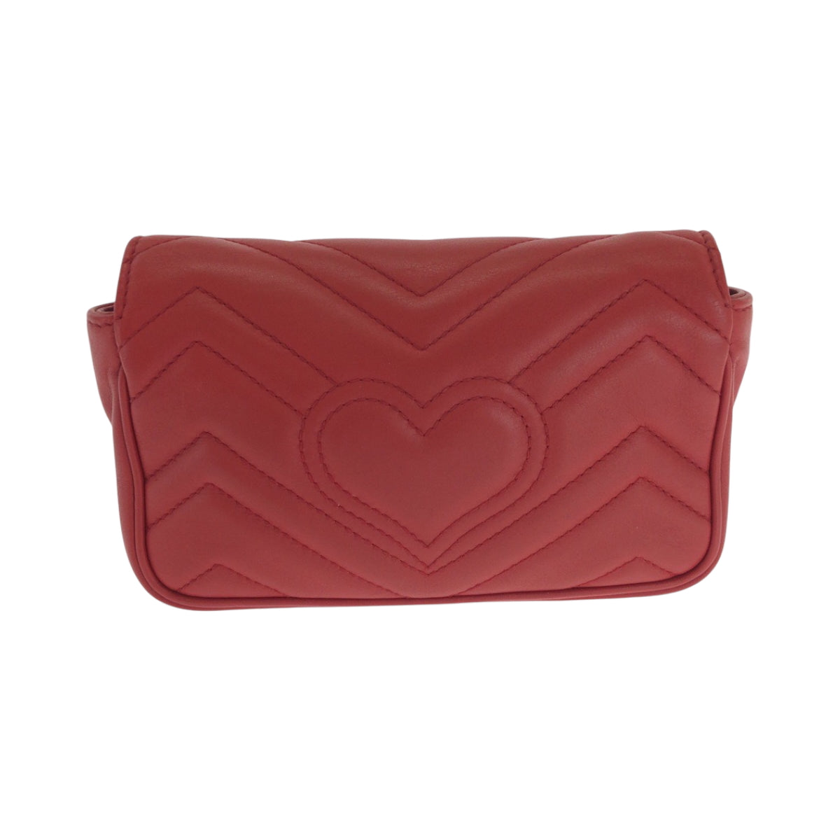 Gucci Metal ChainShoulder GG Marmont Leather Red Gold Shoulder Bag