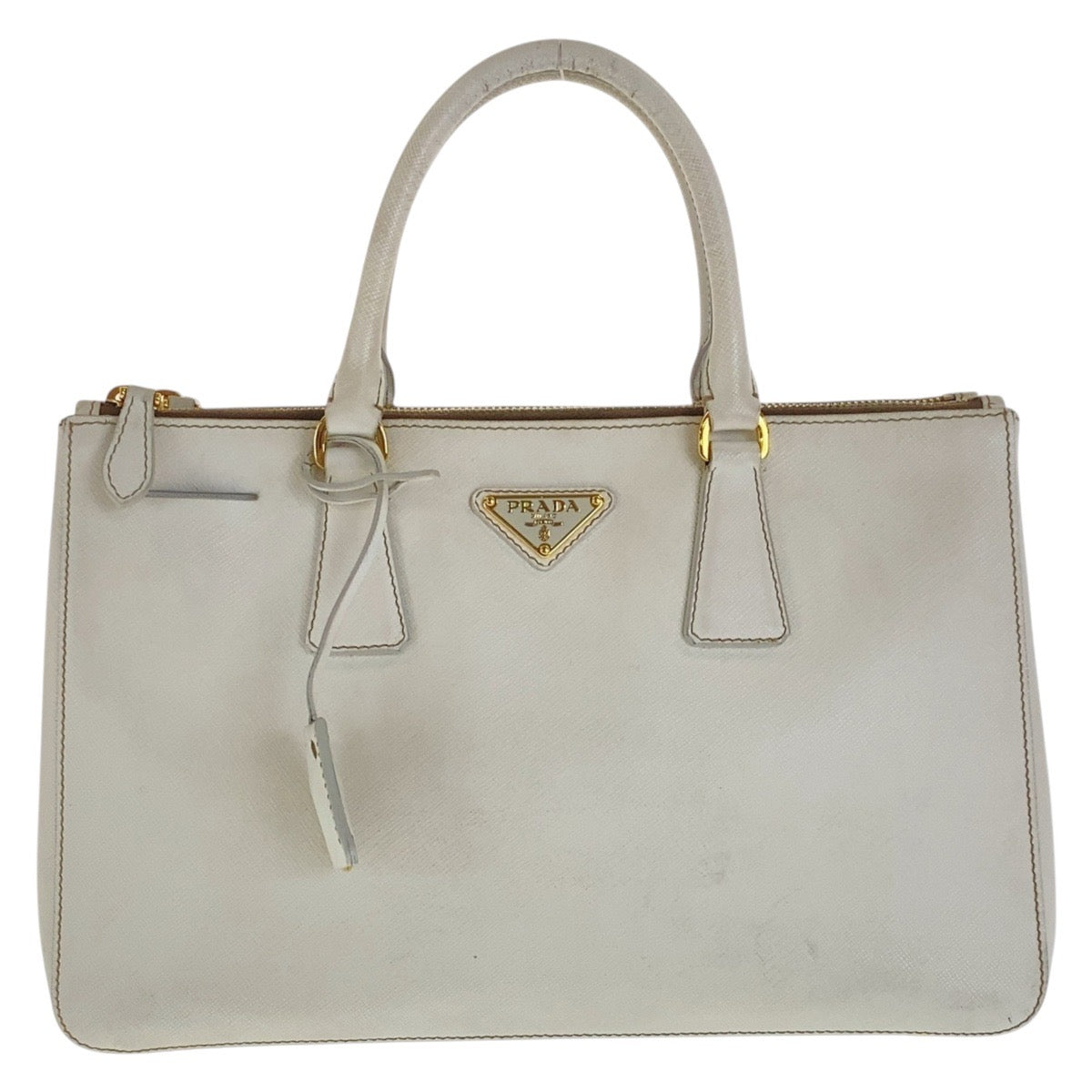 Tote Bag Goldmetal Tote Bag Handbag Safiano Leather White