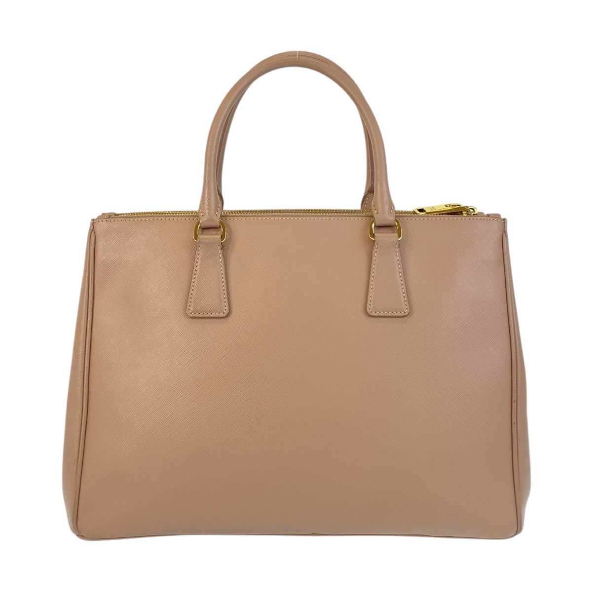 Gold Metal Handbag Tote Bag Shoulder Bag Leather Beige