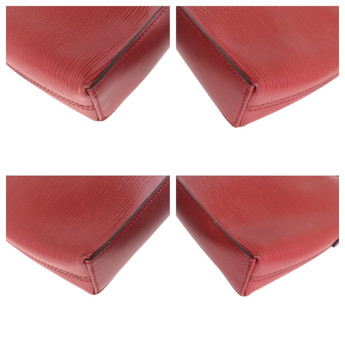 Louis Vuitton Business Castilian SilverMetal Business Briefcase Leather Red Handbag