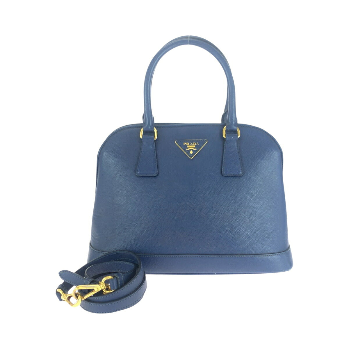 Prada Triangle Plate 2Way Bag Saffiano Logo Travel Bag