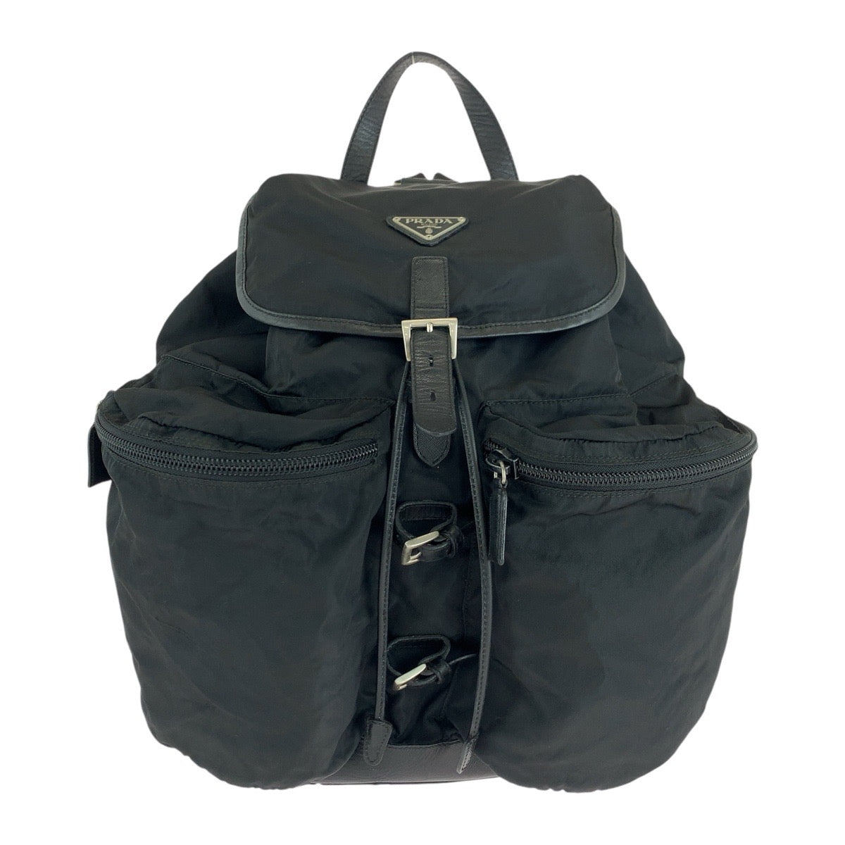 Backpack Silvermetal Backpack Unisex Test Women Handbag Nylon Black