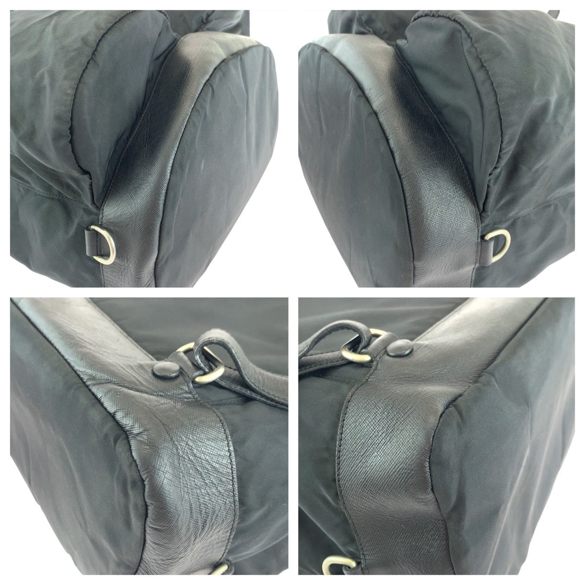 Backpack Silvermetal Backpack Unisex Test Women Handbag Nylon Black