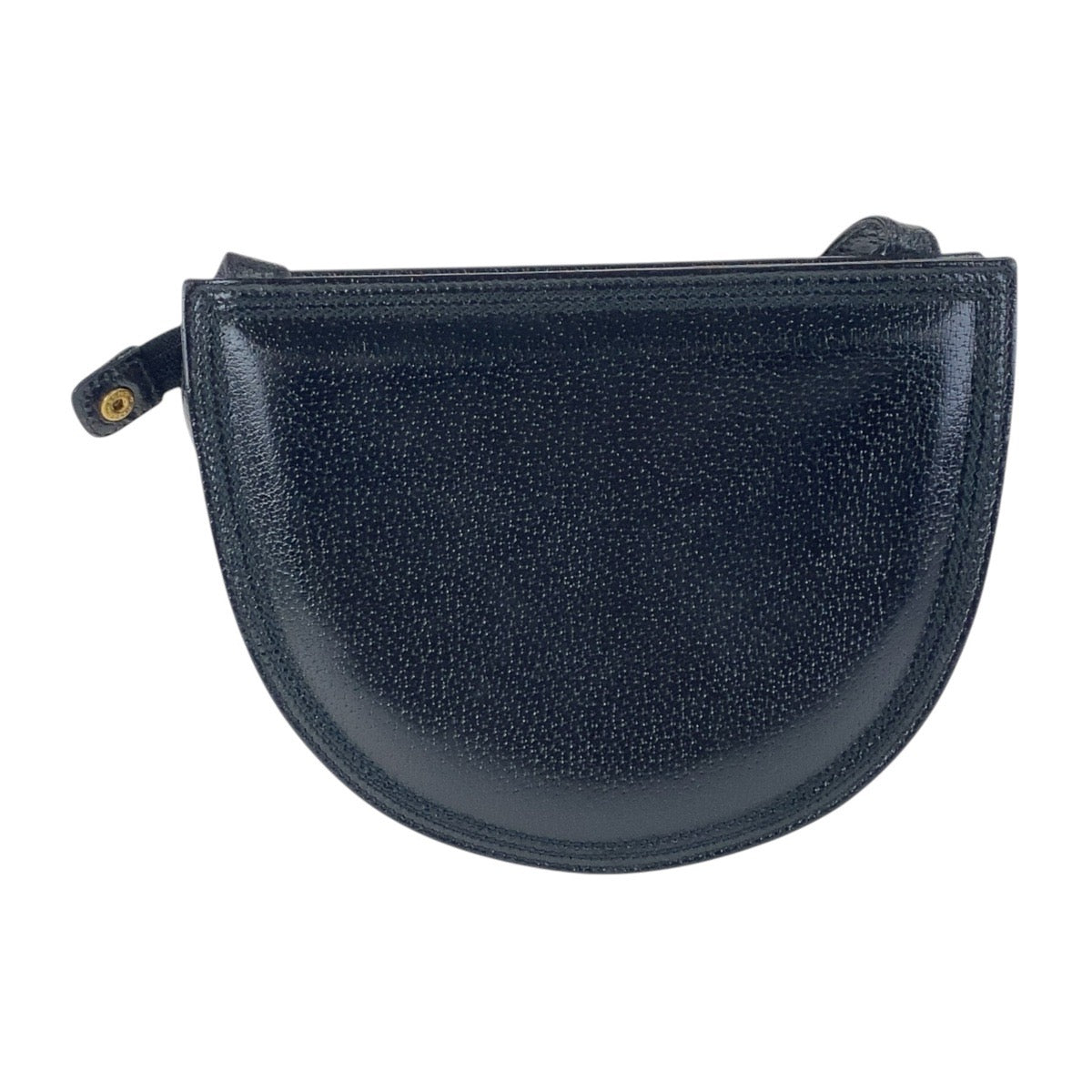 Gucci 007 113 GoldMetal Old Leather Black Crossbody Bag