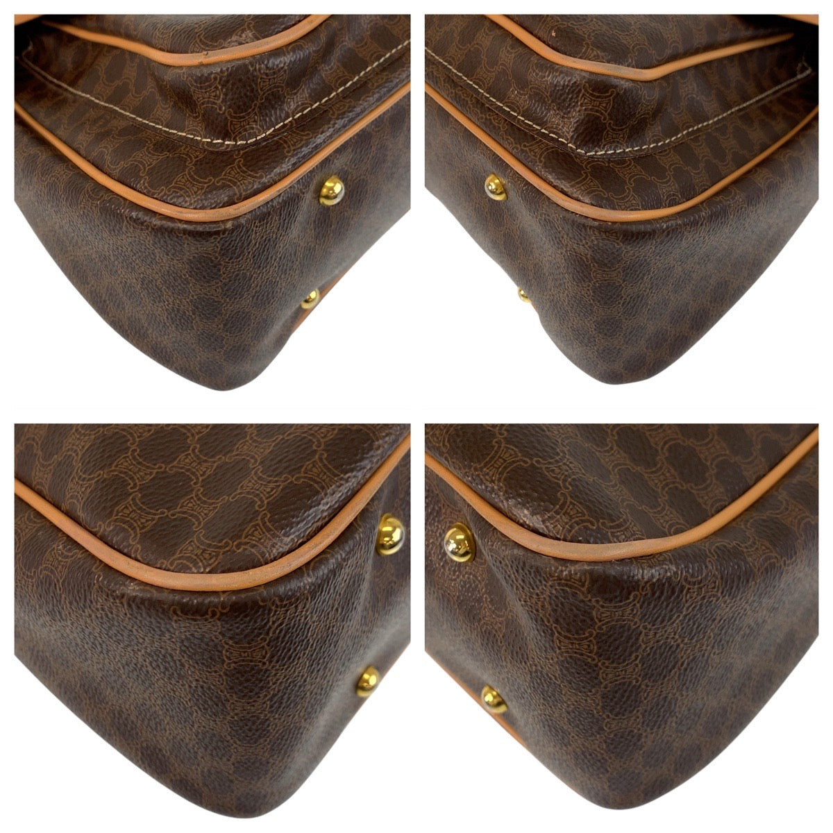 M Pvc, Metal Macadam Women Leather Brown Travel Bag