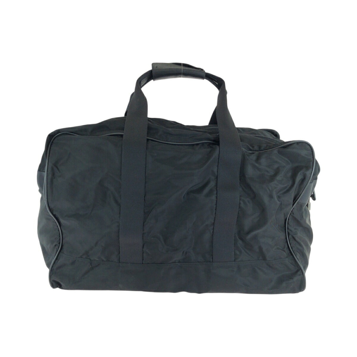 Prada Tessuto Triangle Plate Boston Bag Nylon Logo Travel Bag