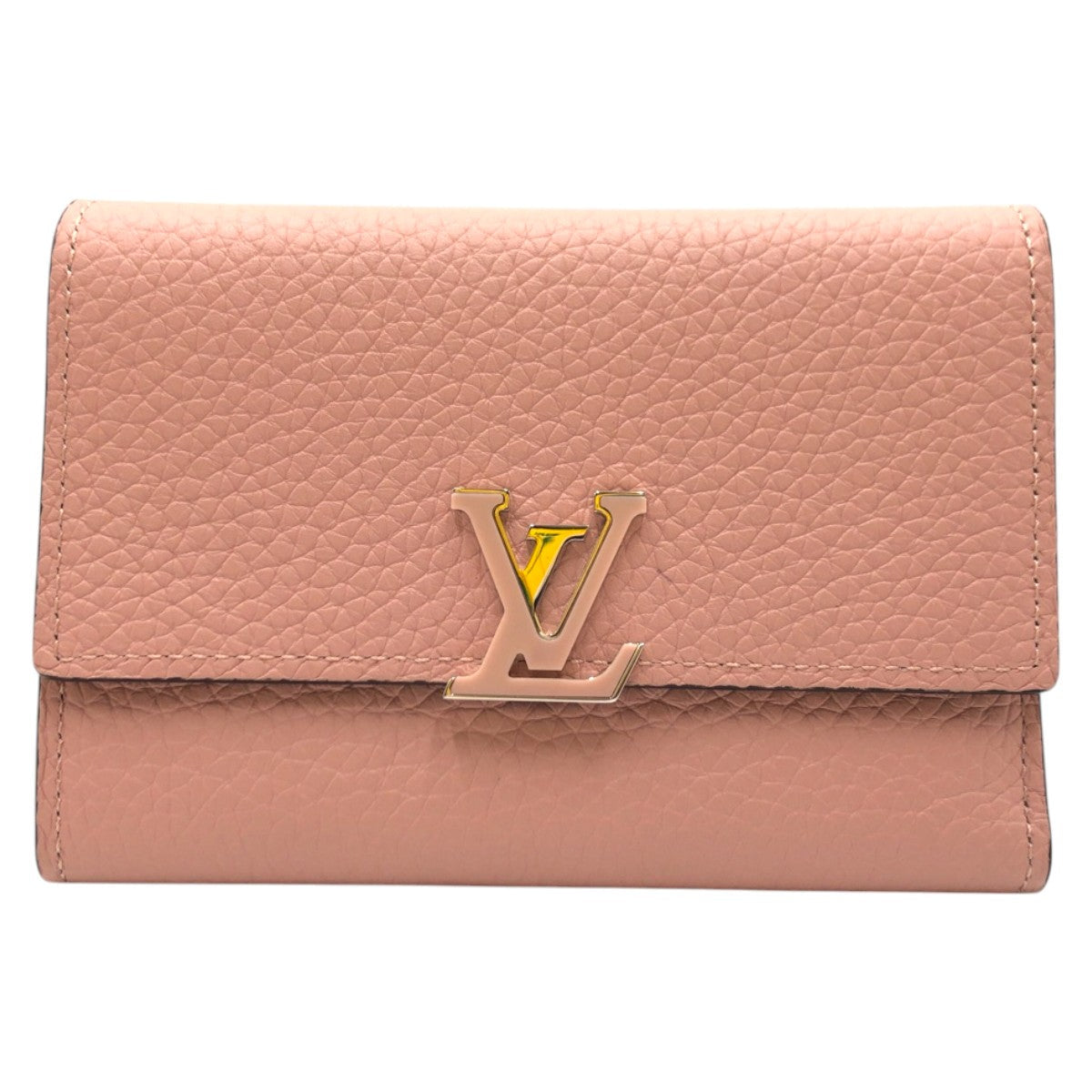 Louis Vuitton Tri-fold M62156 magnolia Tri-fold Compact Leather Pink Wallet Case