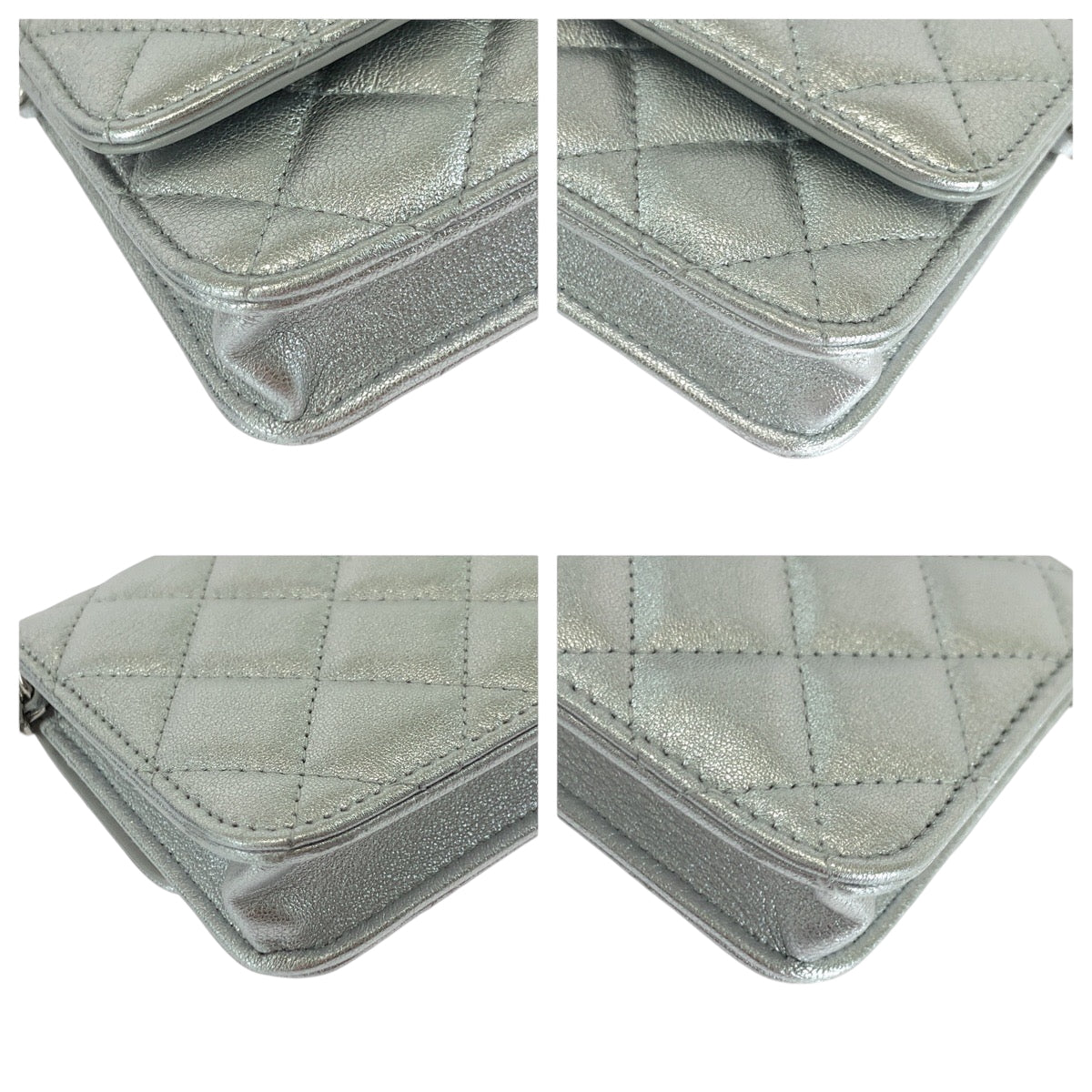 Chanel Lambskin Rhinestone SilverMetal ChainShoulder Matrasse COCO Shoulder Bag