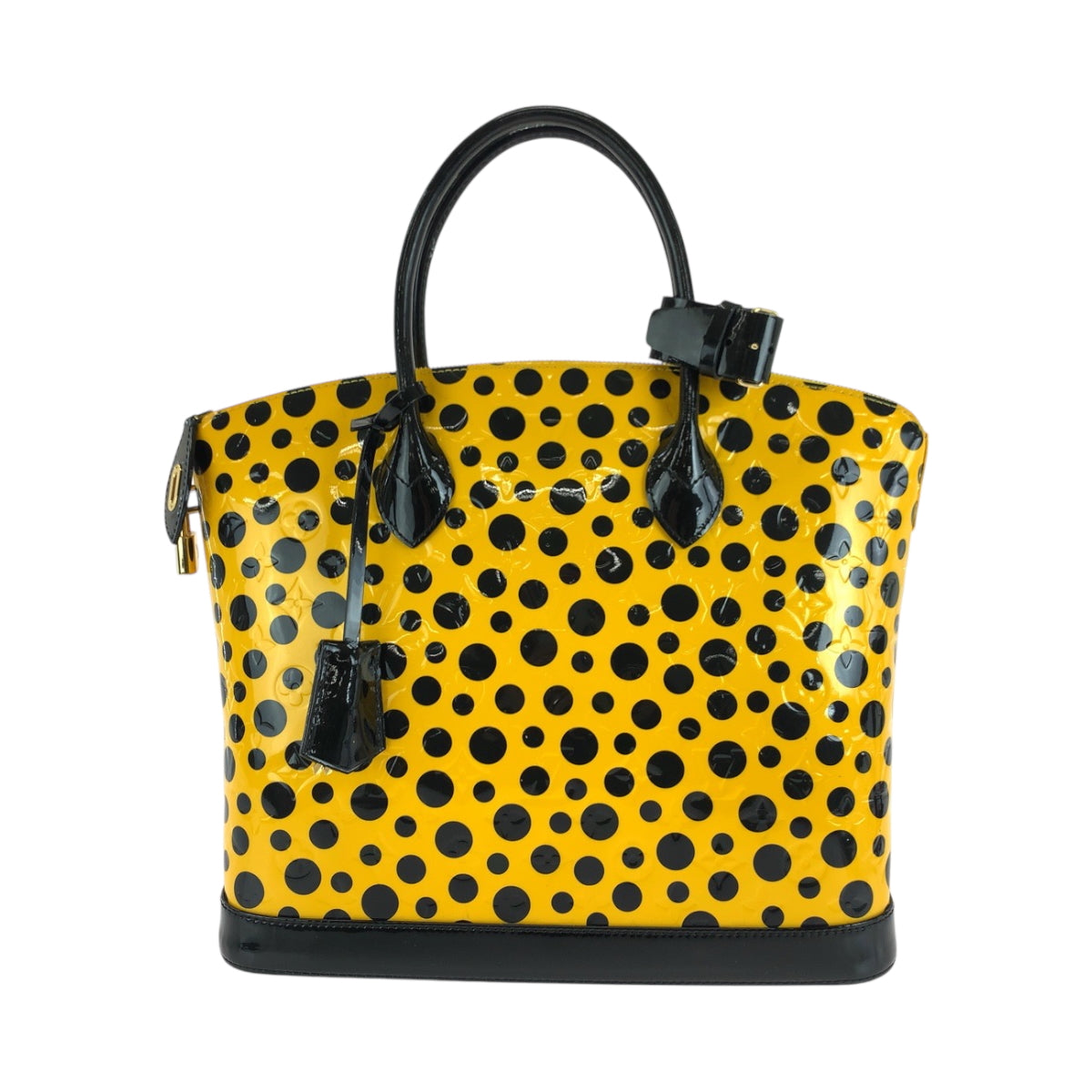 Louis Vuitton M91398 Jaune Yellow Leather Patent Black Gold Handbag