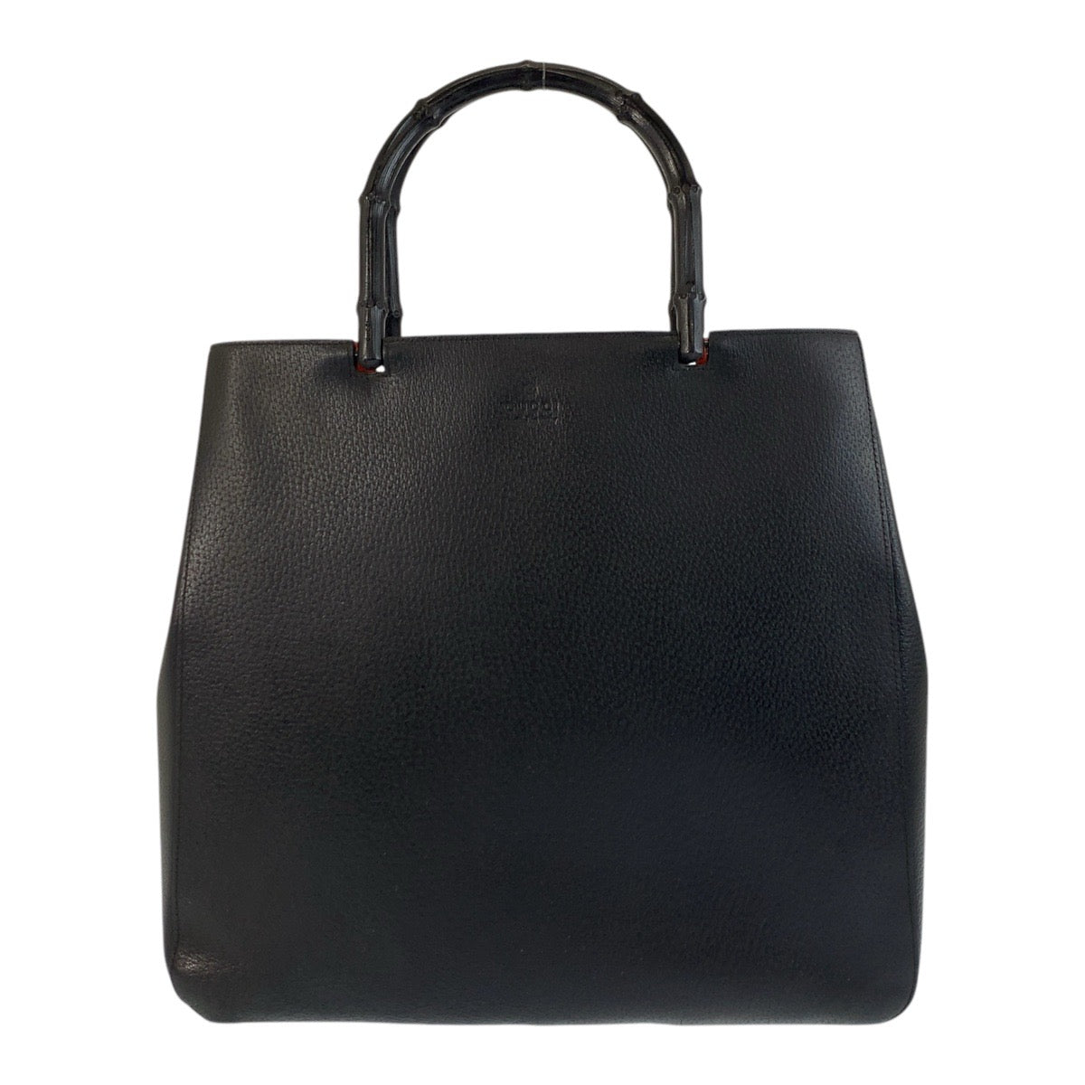 Gucci 002 Bamboo Leather Black Red Handbag