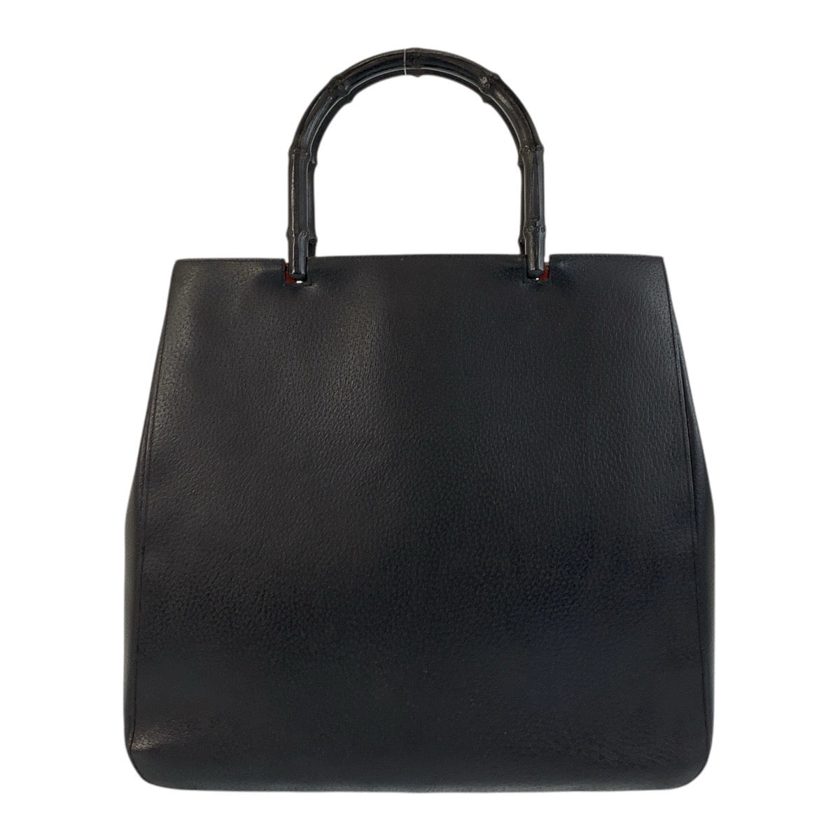 Gucci 002 Bamboo Leather Black Red Handbag